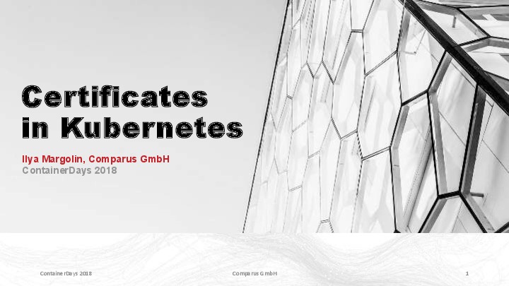Certificates in Kubernetes