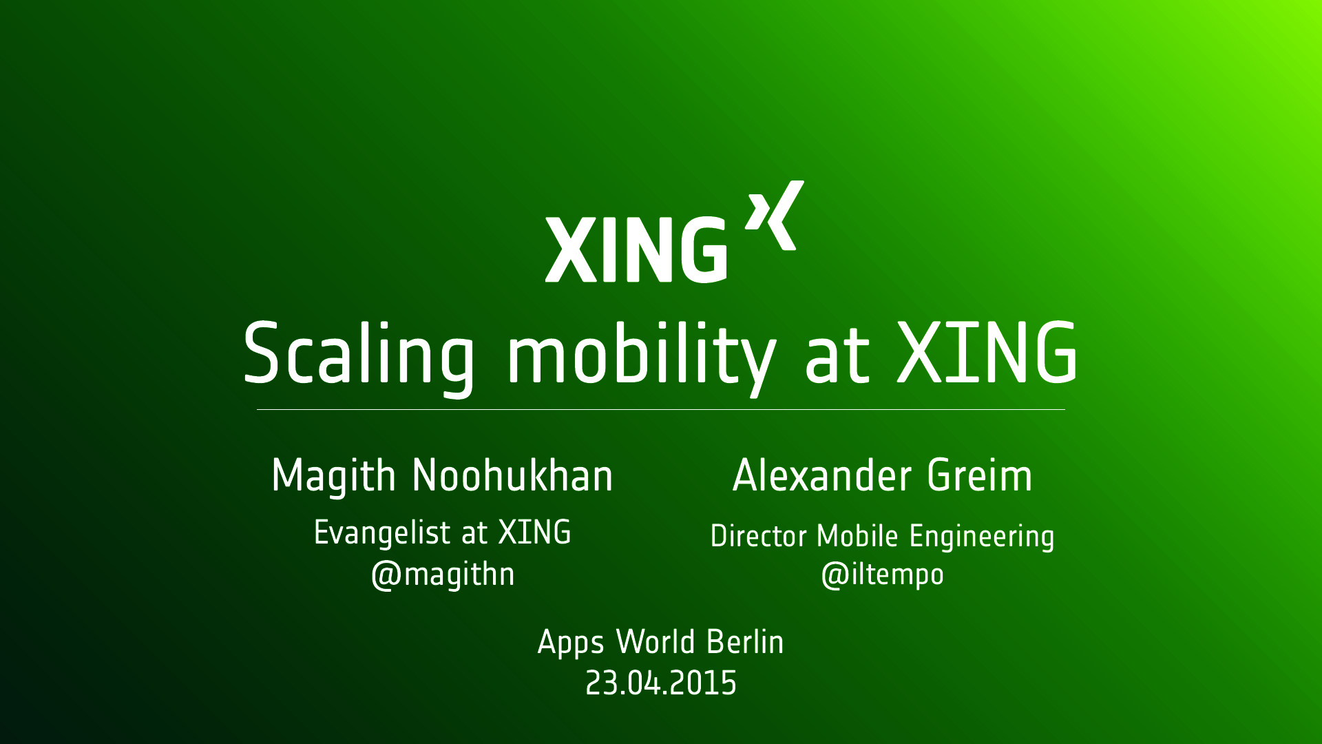 Scaling Mobility at XING